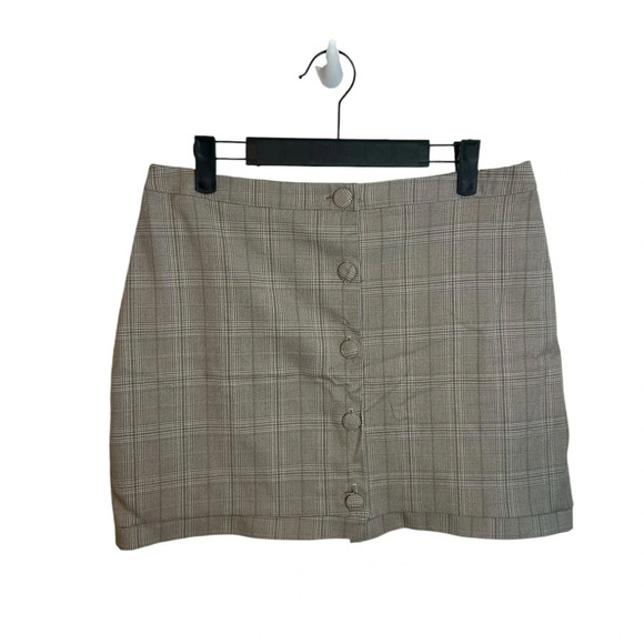 Forever 21 Preppy Plaid Button Front Mini Skirt - Picture 1 of 4